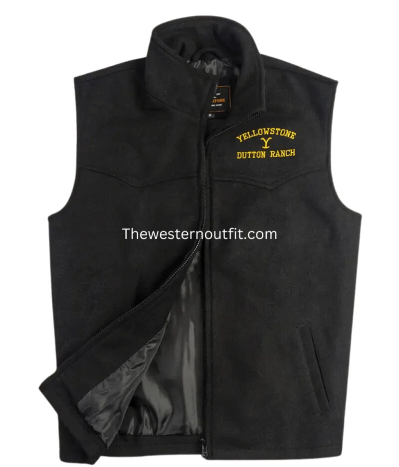 John Dutton Black Vest Yellowstone Series - Image 3