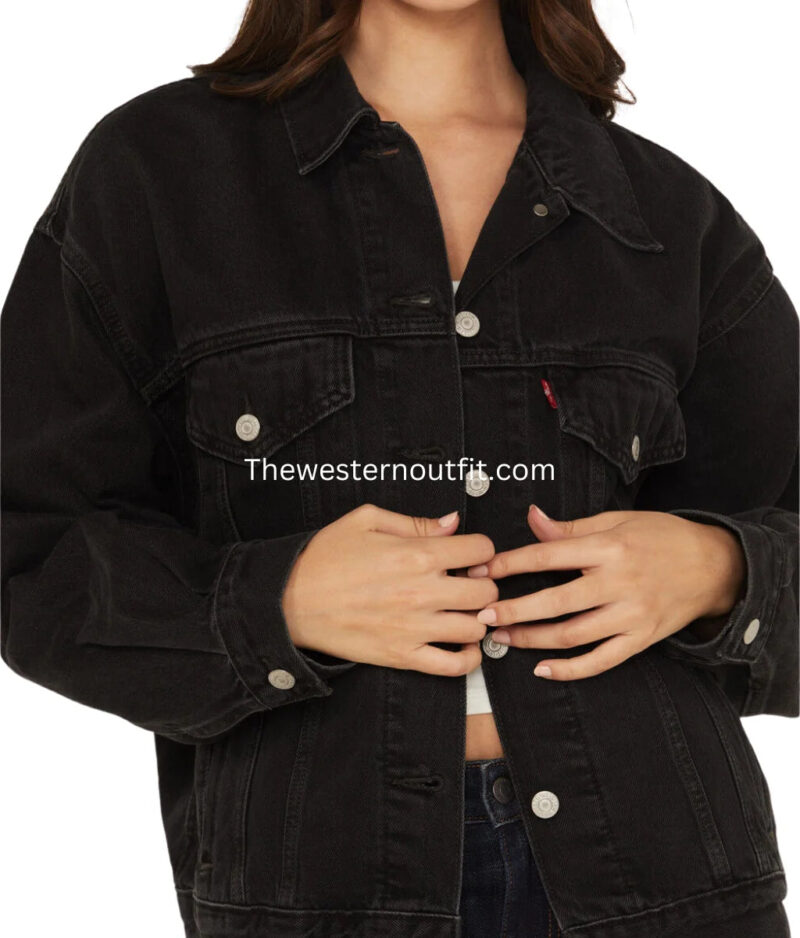 Women's Road Less Traveled Denim Trucker Jacket - Image 3