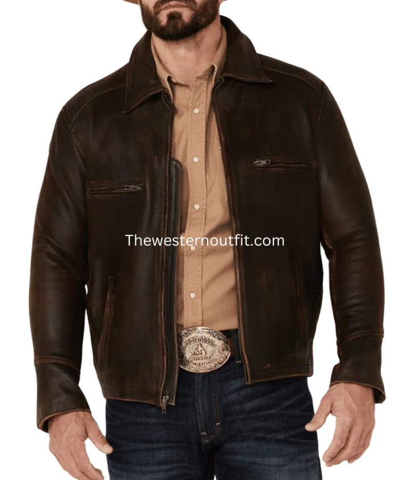 Cattle Cowhide Leather Jacket - Image 3