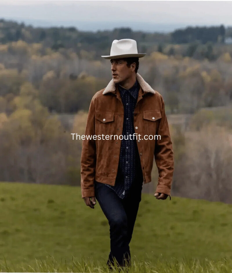 Classic Men’s Vintage Style Suede Leather Jacket - Image 3