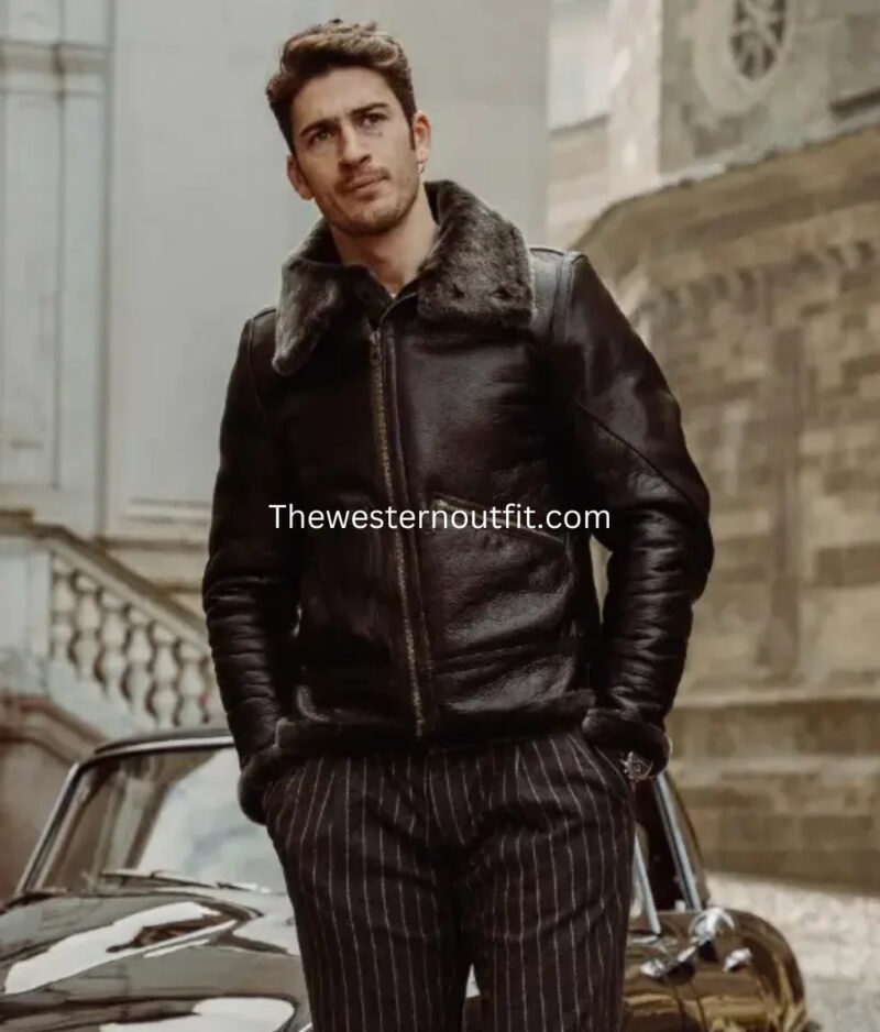 Aviator B3 Men’s Black Shearling Jacket Warm And Stylish - Image 3