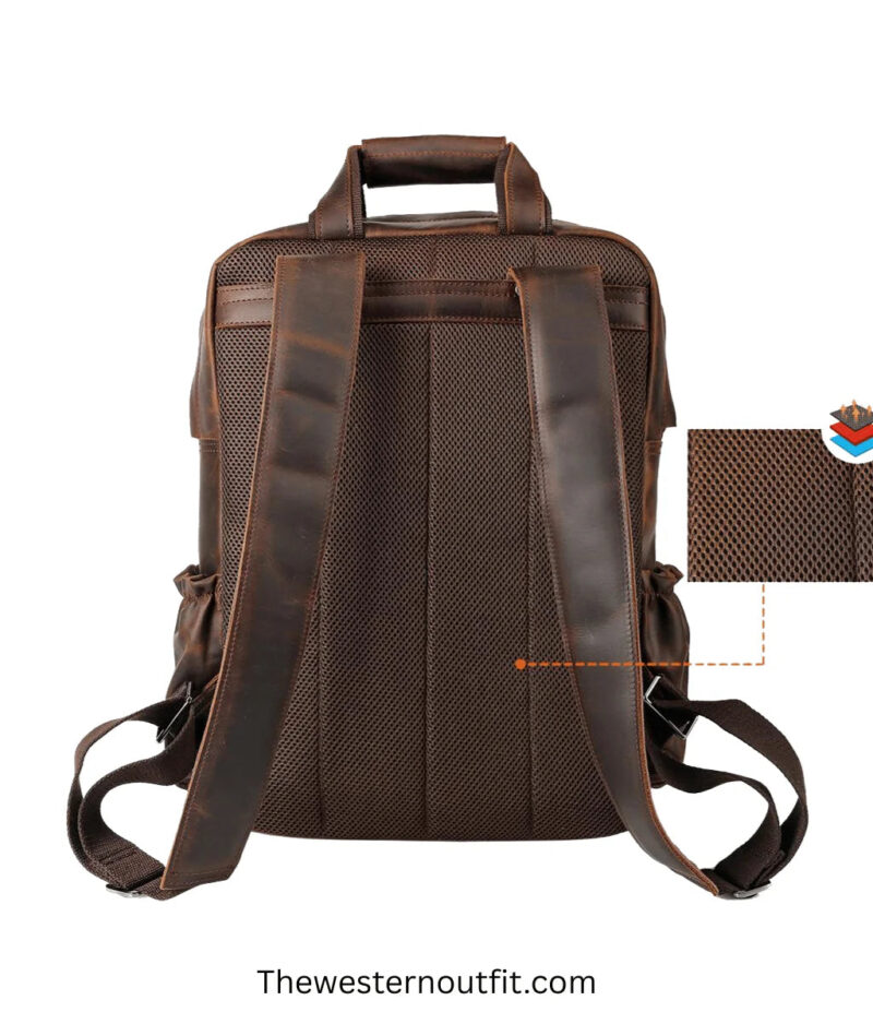Shelby Backpack Handmade Genuine Leather Backpack - Image 3