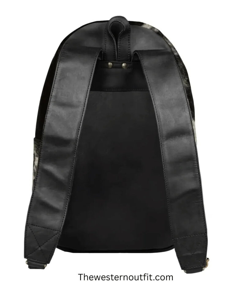 Western Cowhide Travel Leather Backpack - Image 3