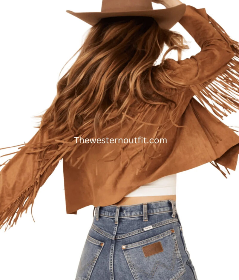 Bliss Suede Western Fringe Jacket - Image 3