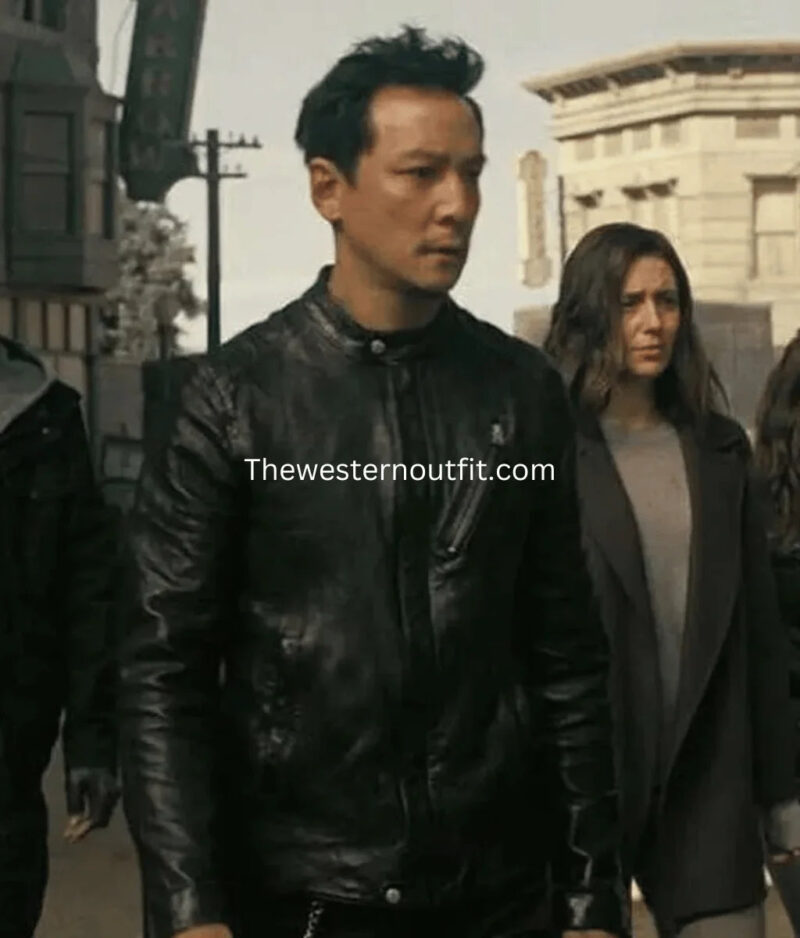 Westworld S04 Daniel Wu Black Leather Jacket - Image 2