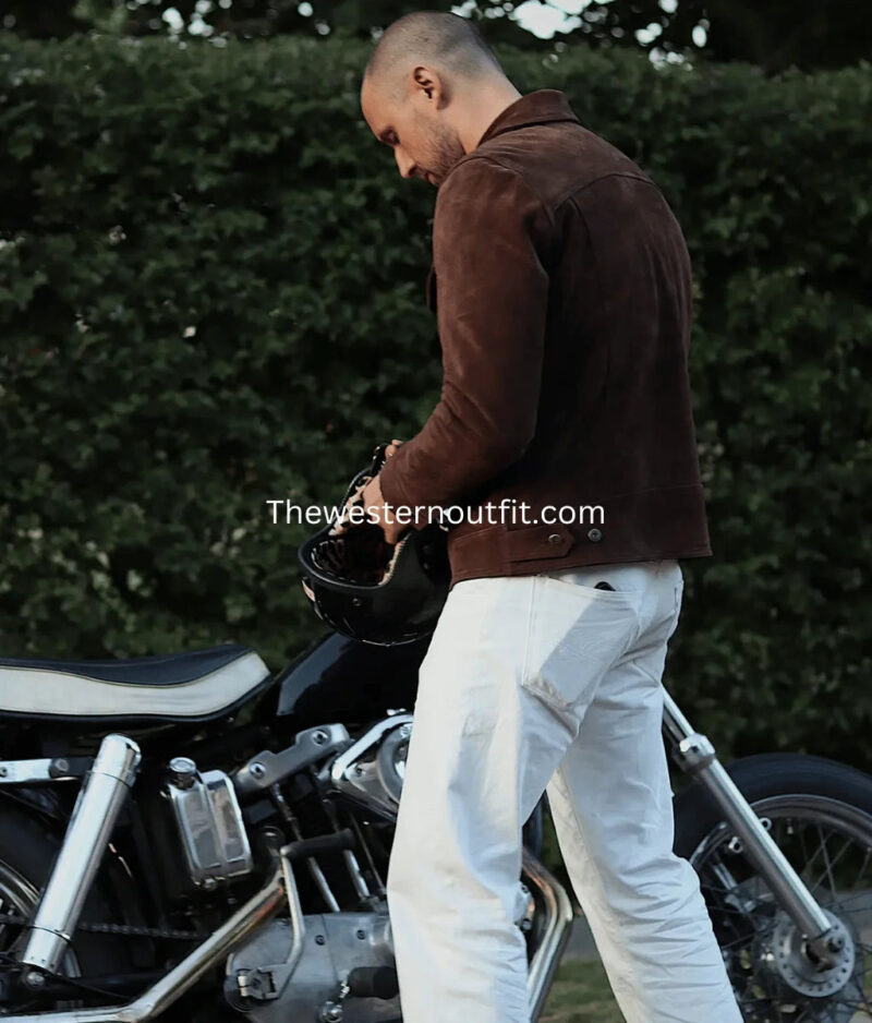 Gold Bison™ Brown Suede Jacket - Image 3