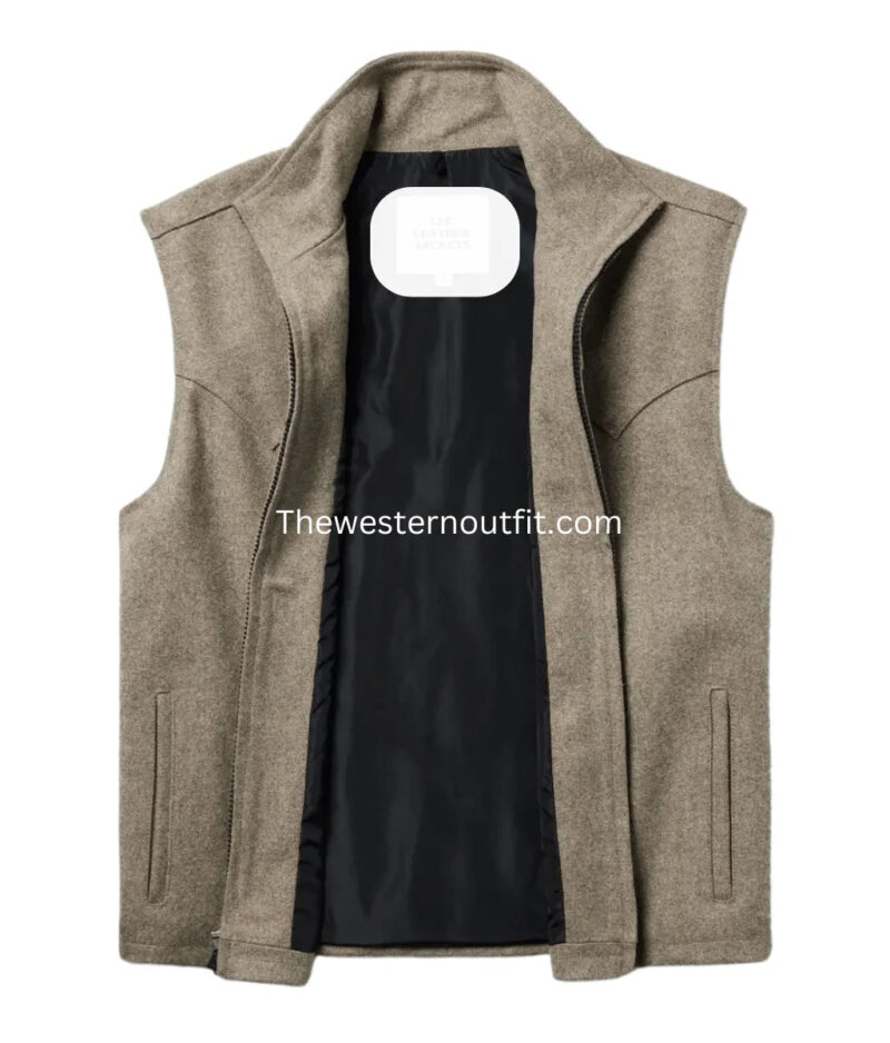 Men’s Classic Western Cowboy Wool Vest - Image 3