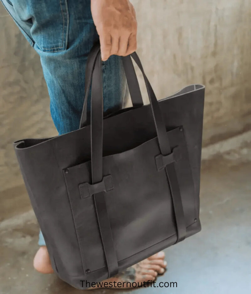 Vintage Leather Carryall - Image 3