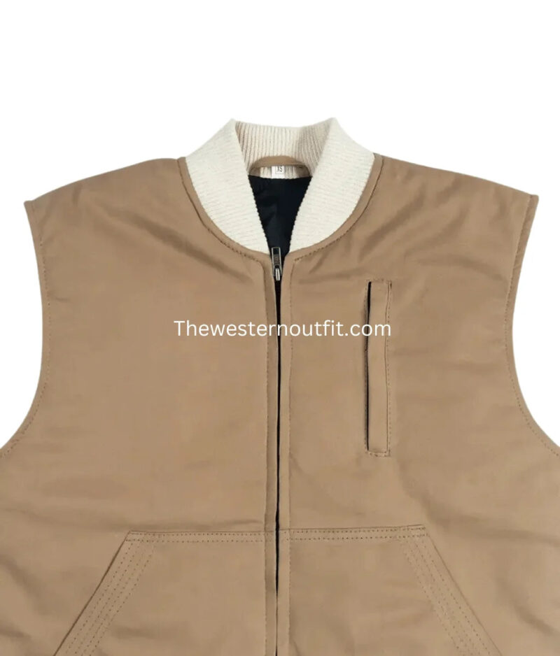 Light Brown Western Cotton Vest For Men’s - Image 3