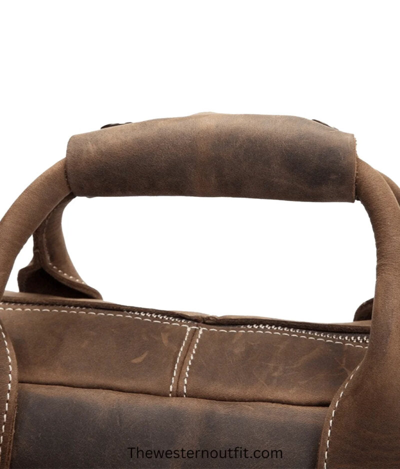 The Welch Briefcase Vintage Leather Messenger Bag - Image 3