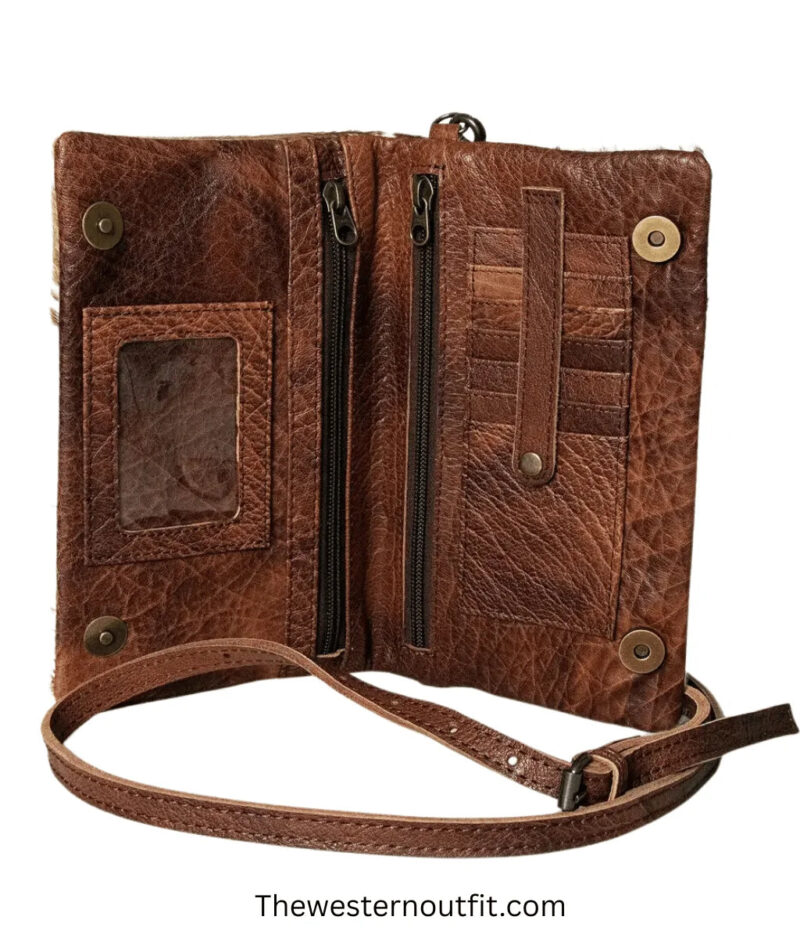 Cowhide Crossbody Adjustable Straps Leather Bag - Image 5