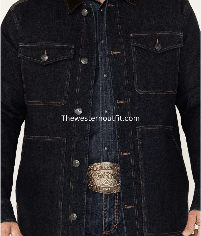 Rancher Men’s Denim Flannel Lining Jacket - Image 3