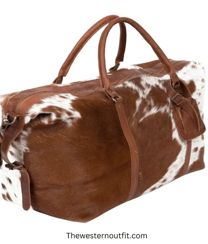 The Weekender Travel Cowhide Duffel Leather Bag - Image 3