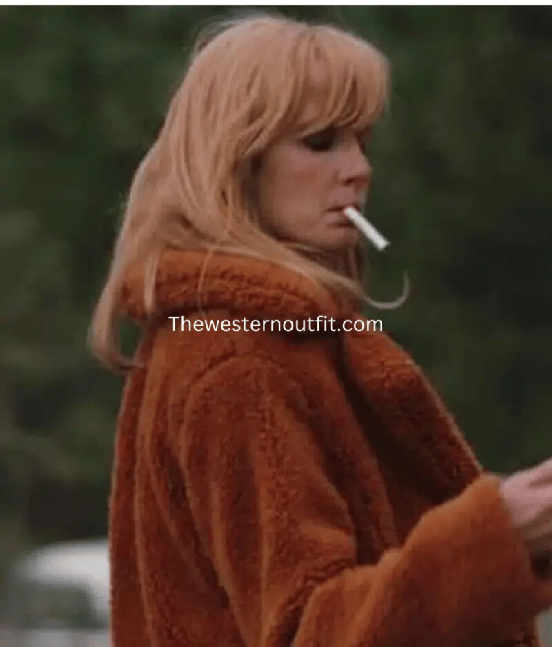 Beth Dutton Orange Fur Coat Yellowstone - Image 3