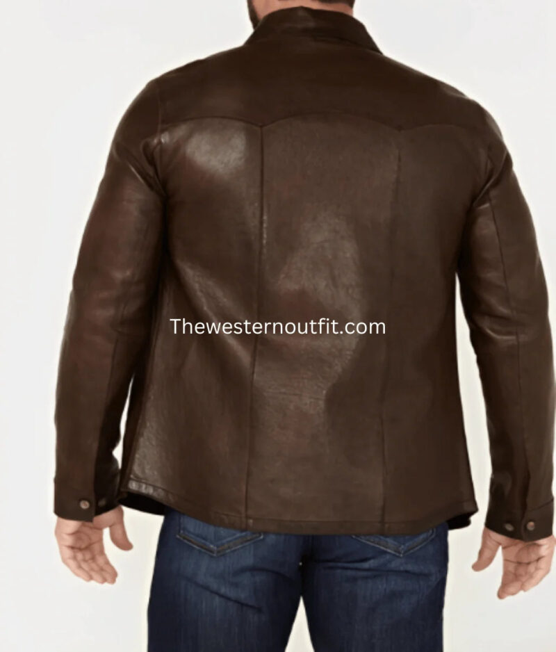 Mens Smith Western Style Leather Jacket - Image 3