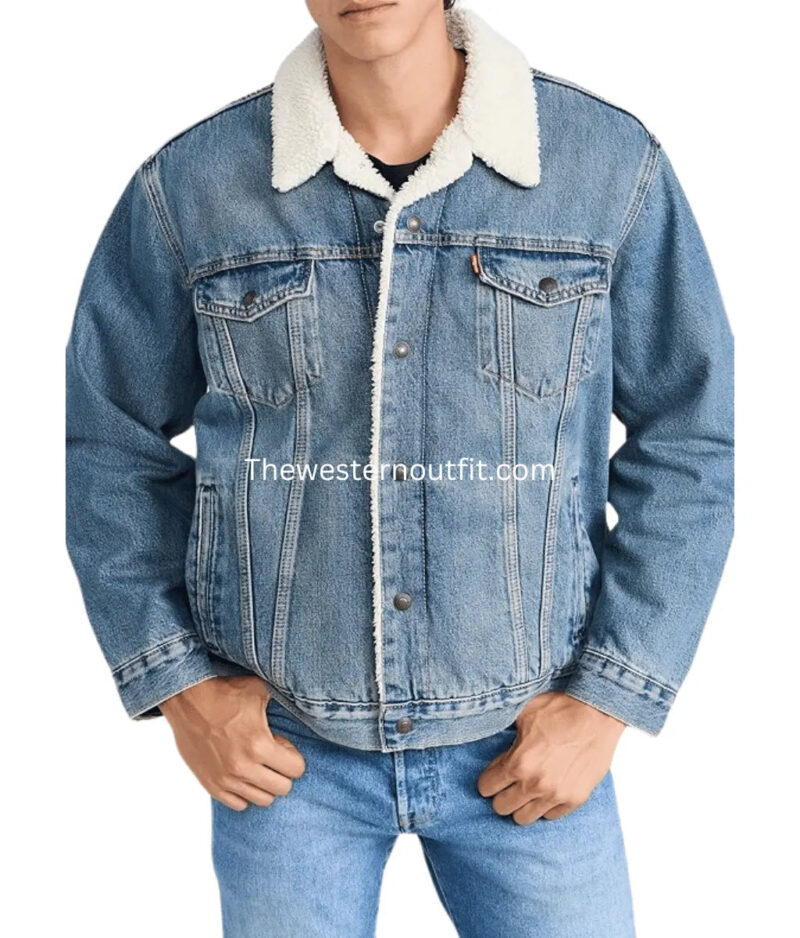 Yellowstone Kayce Dutton Blue Denim Jacket - Image 3