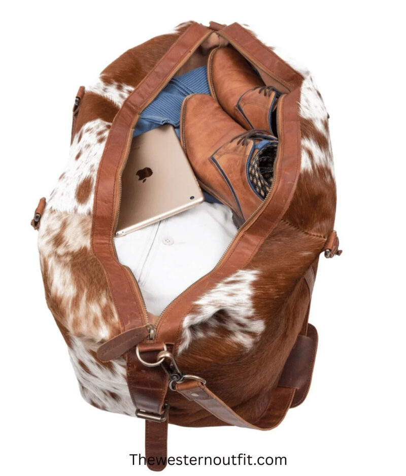 Cowhide Handmade Full Grain leather Duffle Bag - Image 7