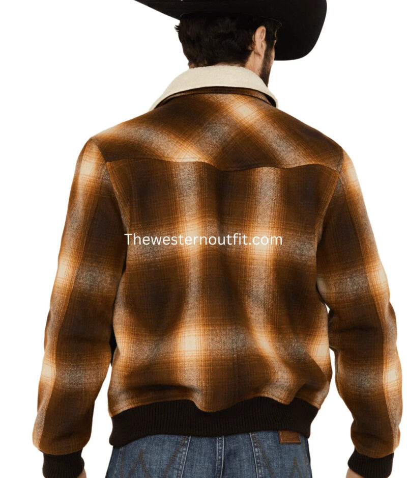 Pendleton Men's Jacksonville Ombre Plaid Print Snap Jacket - Image 4