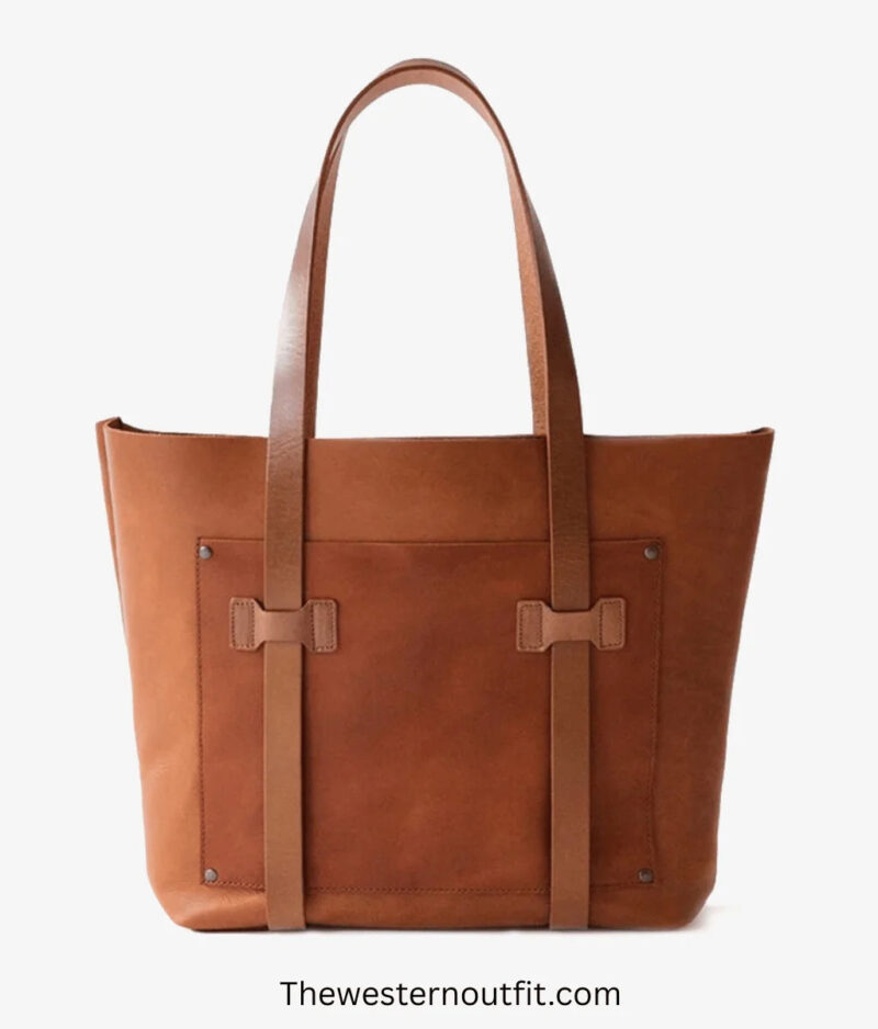 Vintage Leather Carryall - Image 4