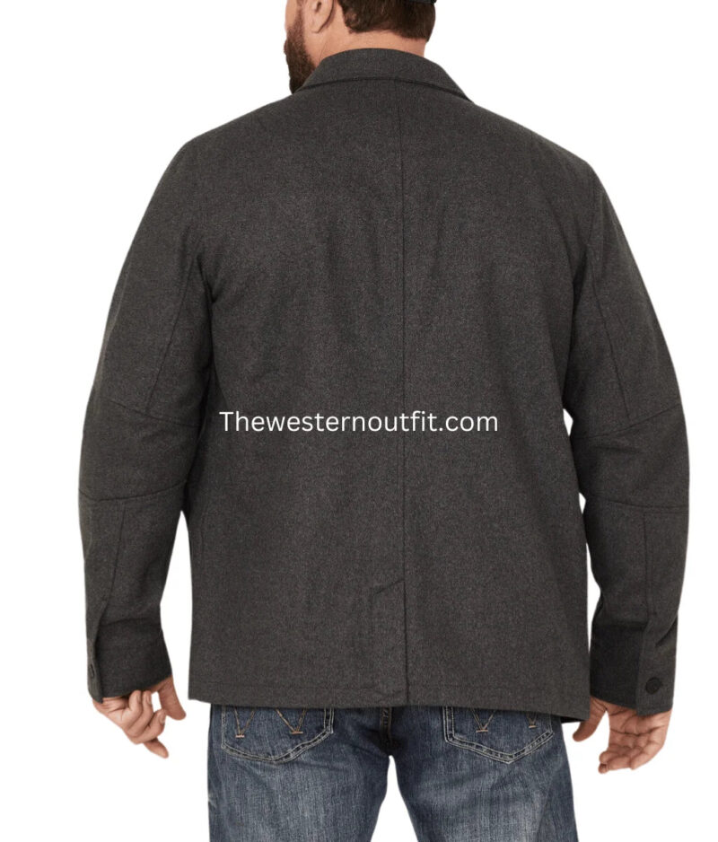 Men's Classic Charcoal Wool Cruiser Jacket - Image 4