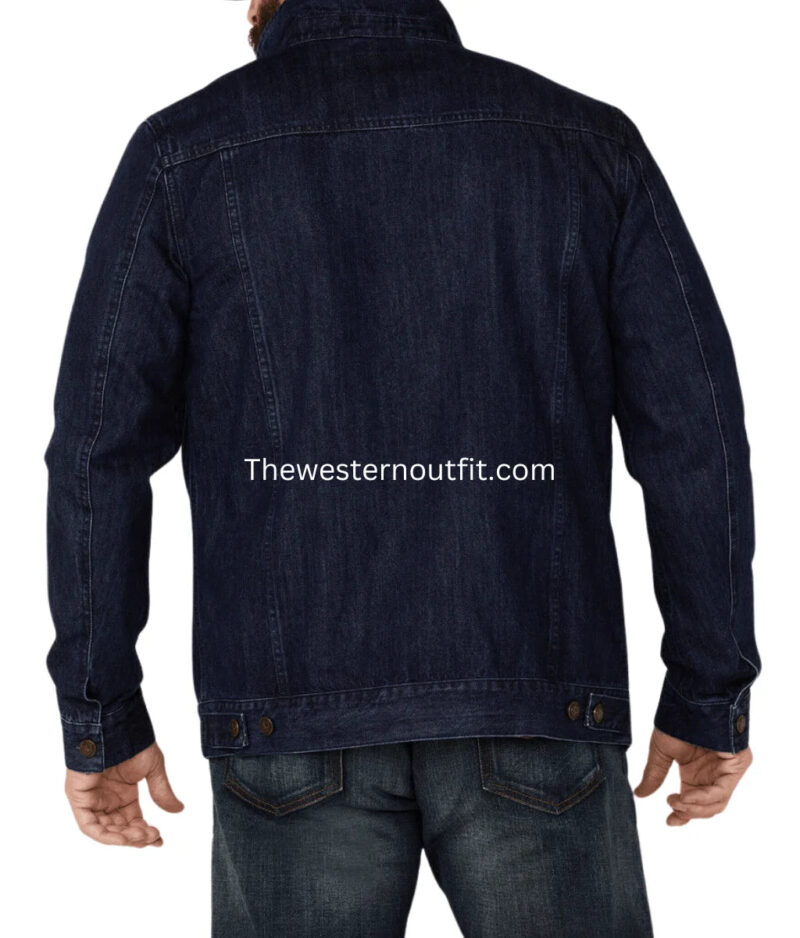 Men’s Classic Marksman Dark Wash Denim Jacket - Image 4