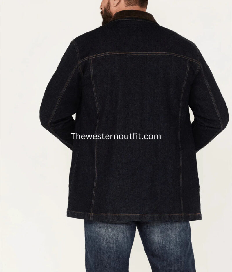 Rancher Men’s Denim Flannel Lining Jacket - Image 4