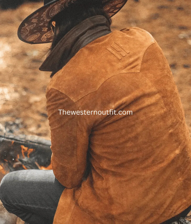 Western Design Brown Fringe Suede Cowboy Jacket for Men - Image 4