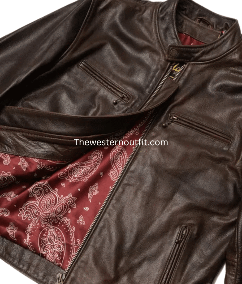Bandera Edition Brown Leather Rider Jacket for Men - Image 4