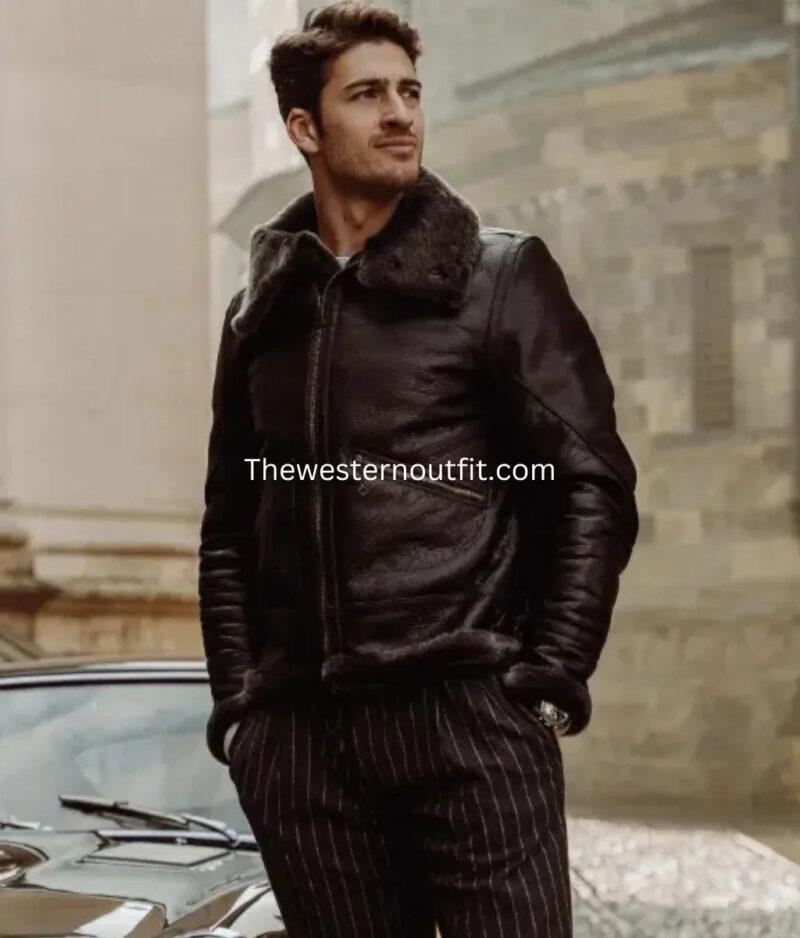 Aviator B3 Men’s Black Shearling Jacket Warm And Stylish - Image 4