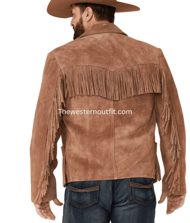 Giant Fringe Suede Leather Jacket - Image 4
