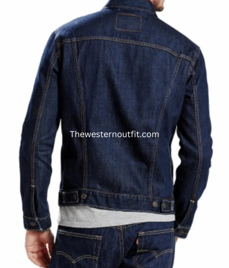 Men’s Premium Indigo Trucker Denim Jacket - Image 5