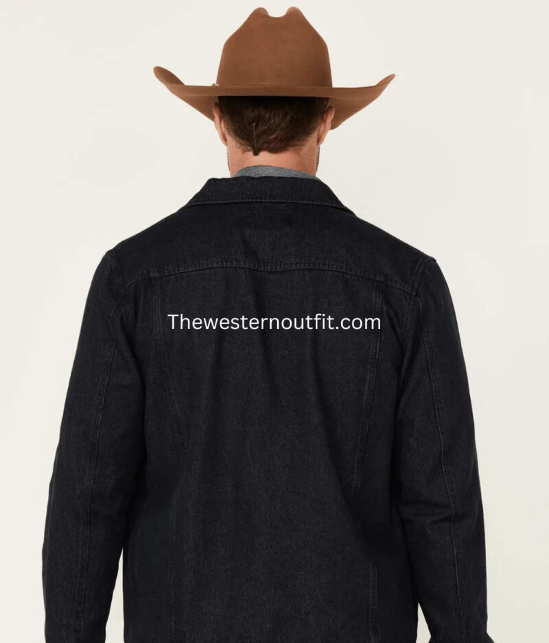 Black Denim Jacket for Men – Dexter Style - Image 5