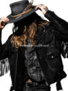 Westworld Mens Black Fringes Suede Leather Jacket