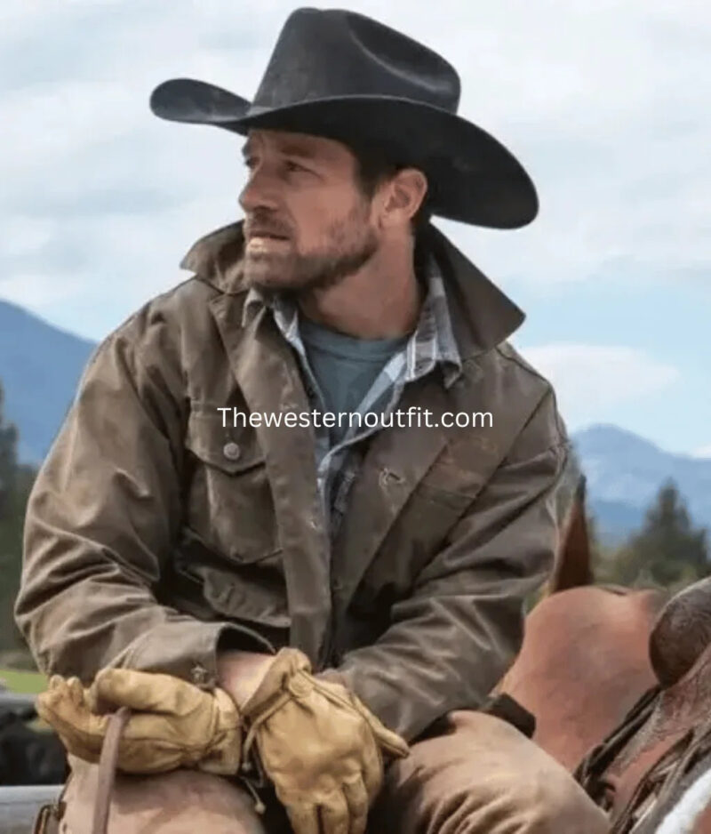 Ryan Brown Leather Jacket Ian Bohen - Image 3