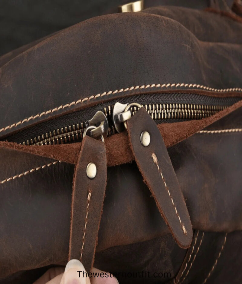 The Helka Backpack Genuine Vintage Leather Backpack - Image 5