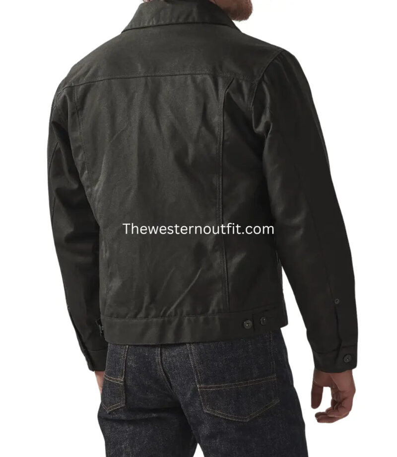 Rip Wheeler Black Cotton Jacket – Yellowstone Series - Image 5