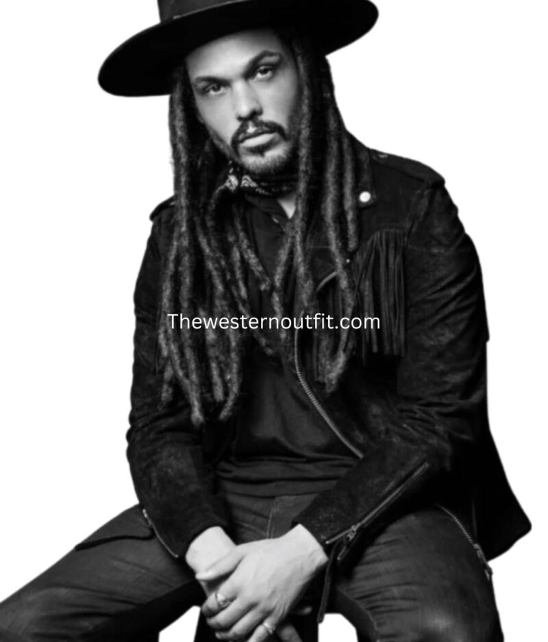 Westworld Mens Black Fringes Suede Leather Jacket - Image 5
