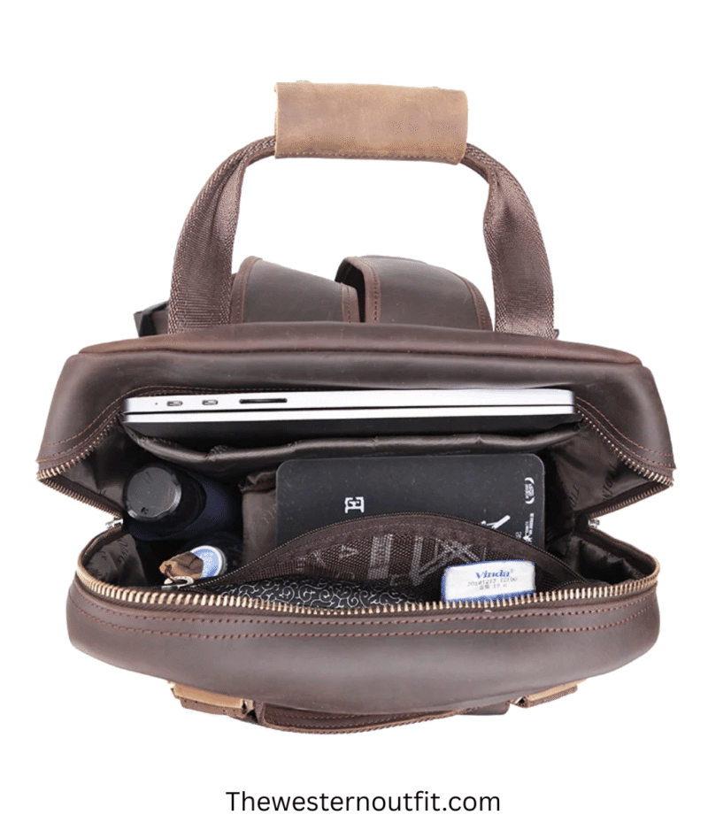 The Gaetano Leather Backpack Camera Bag with Tripod Holder - Image 5