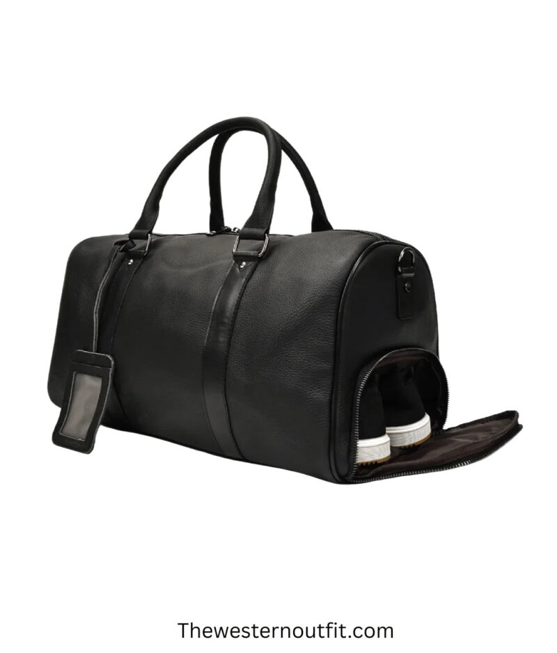 The Endre Weekender Vintage Leather Duffle Bag - Image 5