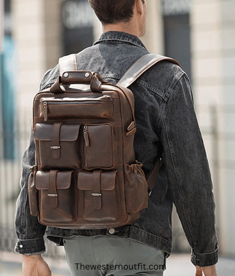Shelby Backpack Handmade Genuine Leather Backpack - Image 5