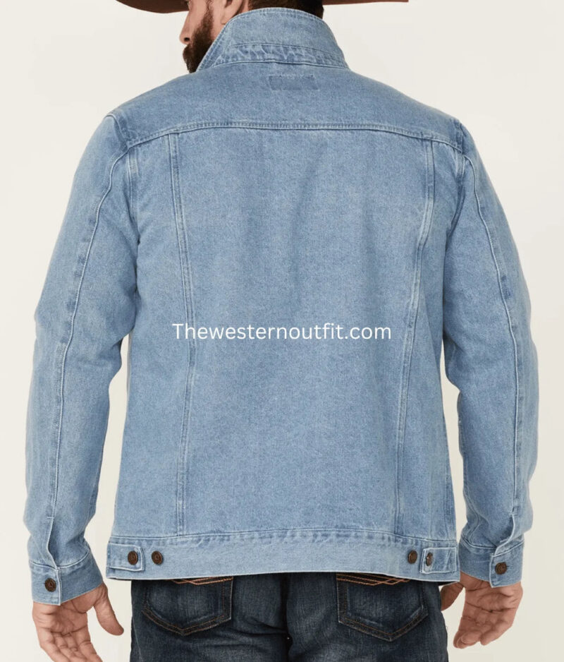 Dallas Men’s Premium Light Wash Men's Denim Jacket - Image 6