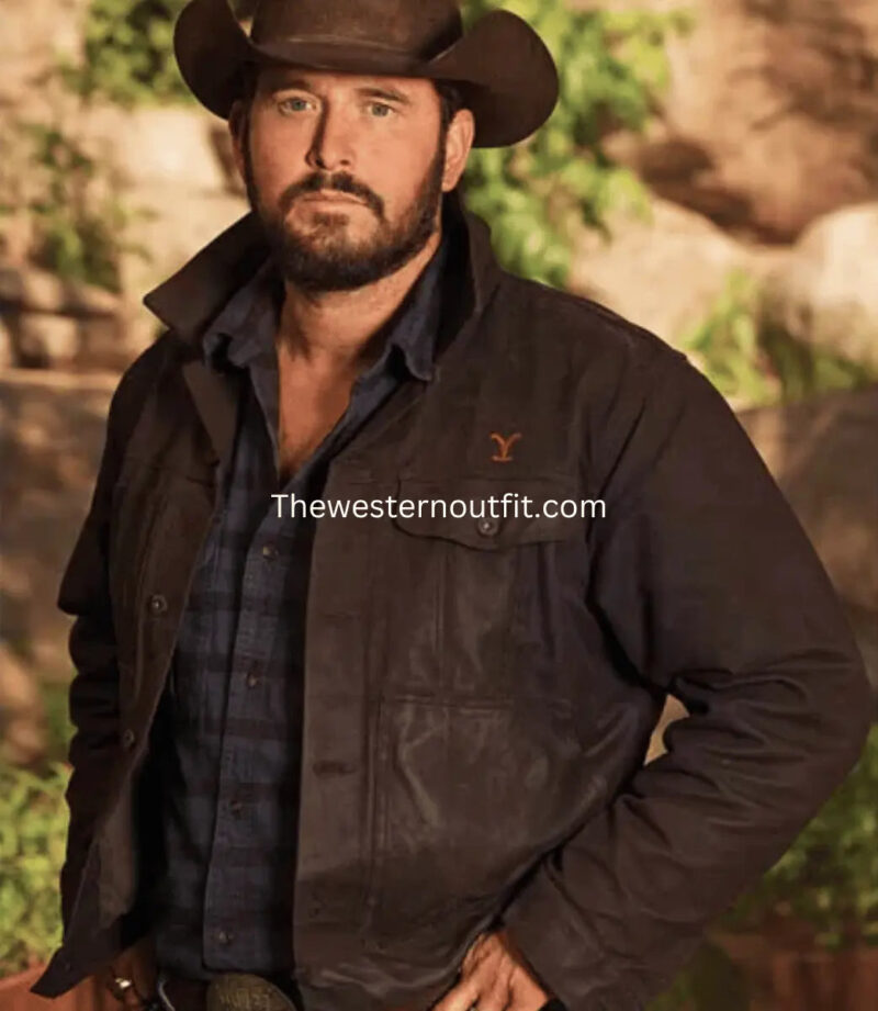 Rip Wheeler Black Cotton Jacket – Yellowstone Series - Image 3