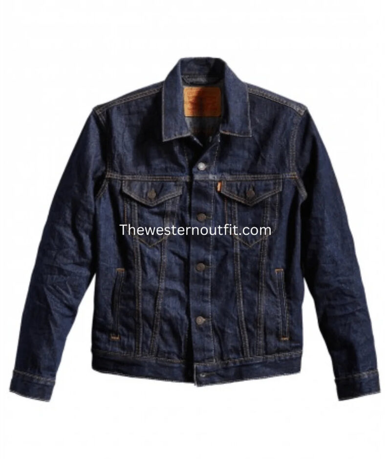 Men’s Premium Indigo Trucker Denim Jacket - Image 6
