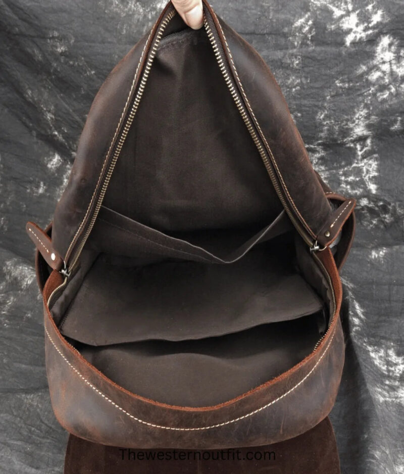 The Helka Backpack Genuine Vintage Leather Backpack - Image 6