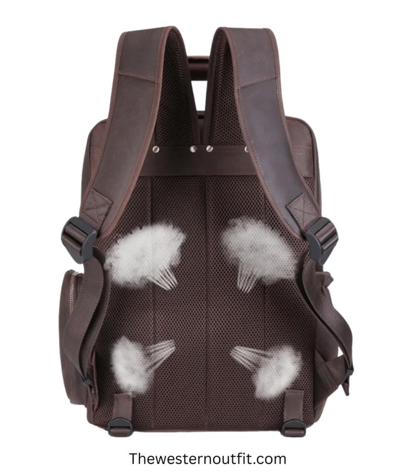 The Gaetano Leather Backpack Camera Bag with Tripod Holder - Image 7