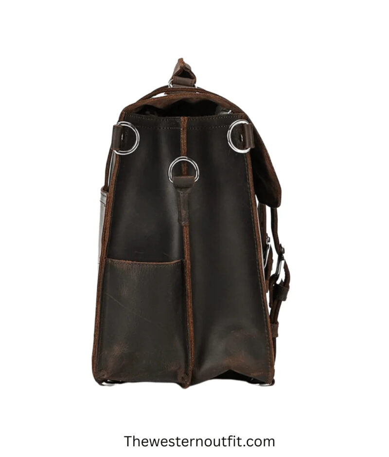 Gustav Messenger Bag Large Capacity Leather Bag - Image 7