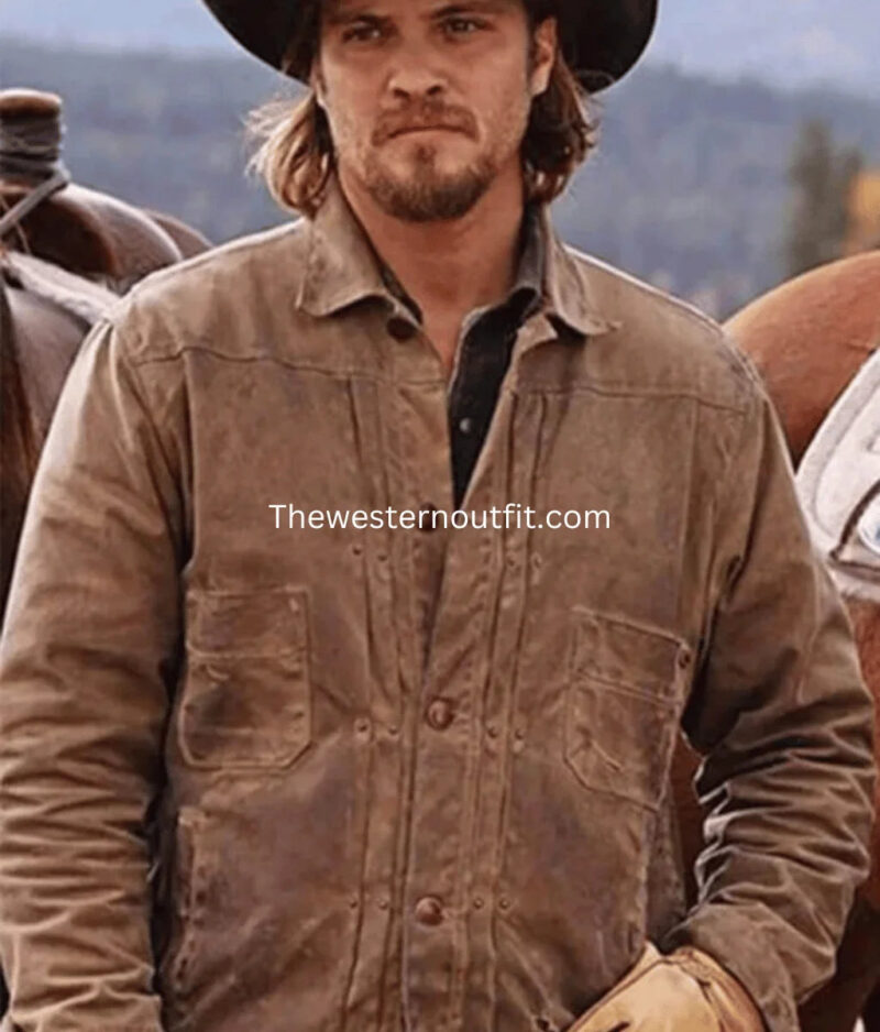 Yellowstone Series Kayce Dutton Waxed Cotton Jacket - Image 3
