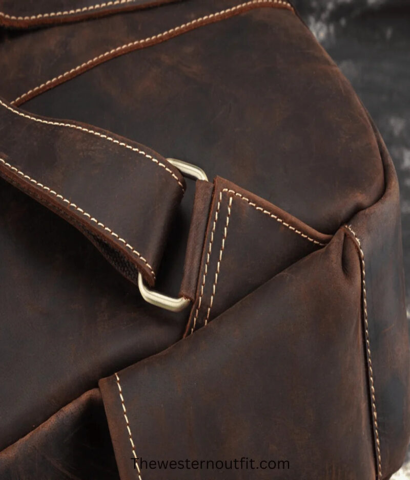 The Helka Backpack Genuine Vintage Leather Backpack - Image 8