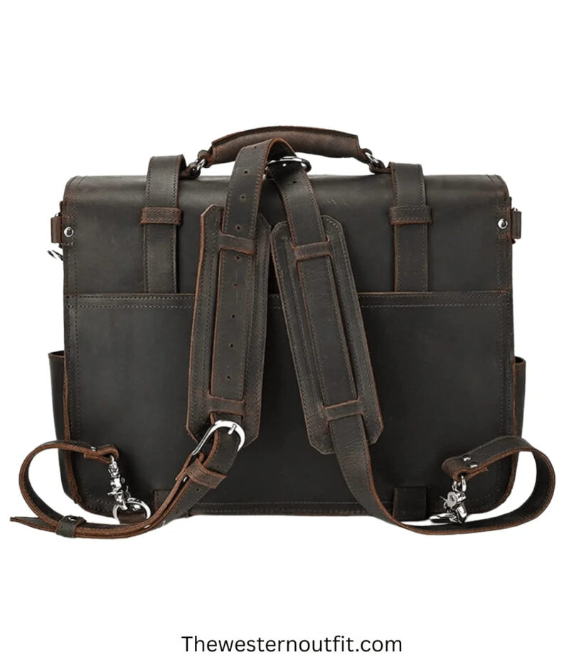 Gustav Messenger Bag Large Capacity Leather Bag - Image 9