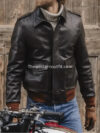 Men’s A-2 Leather Brown Flight Jacket Premium Quality
